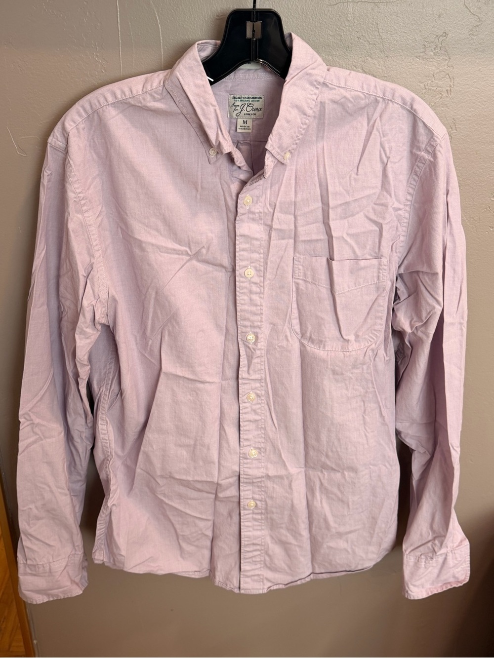 J. Crew Men’s Pastel Purple Slim Secret Wash Button-Down‎ Shirt #463